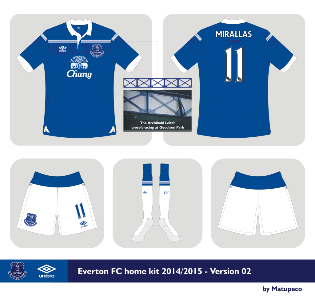 Everton FC home kit versión 1